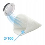 8x Filtr Stożkowych 100 mm do anemostatu Okrągłego