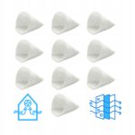 10x Filtry stożkowe 125 mm mm do anemostatu Okrągłego