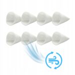 8x Filtr Stożkowych 160 mm do anemostatu