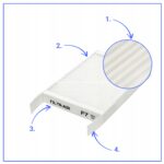 Zestaw Filtrów Powietrza G4+F7 Rekuperator Zehnder ComfoSpot 50 Plisowany